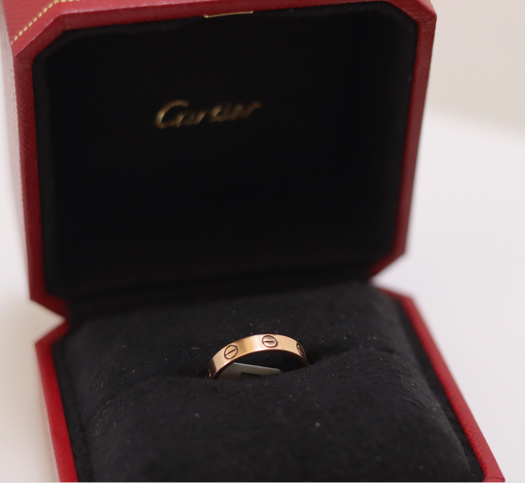 Cartier Love Ring Rose Gold Size 6.