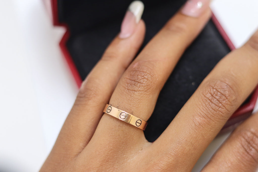 Cartier Love Ring Rose Gold Size 6.