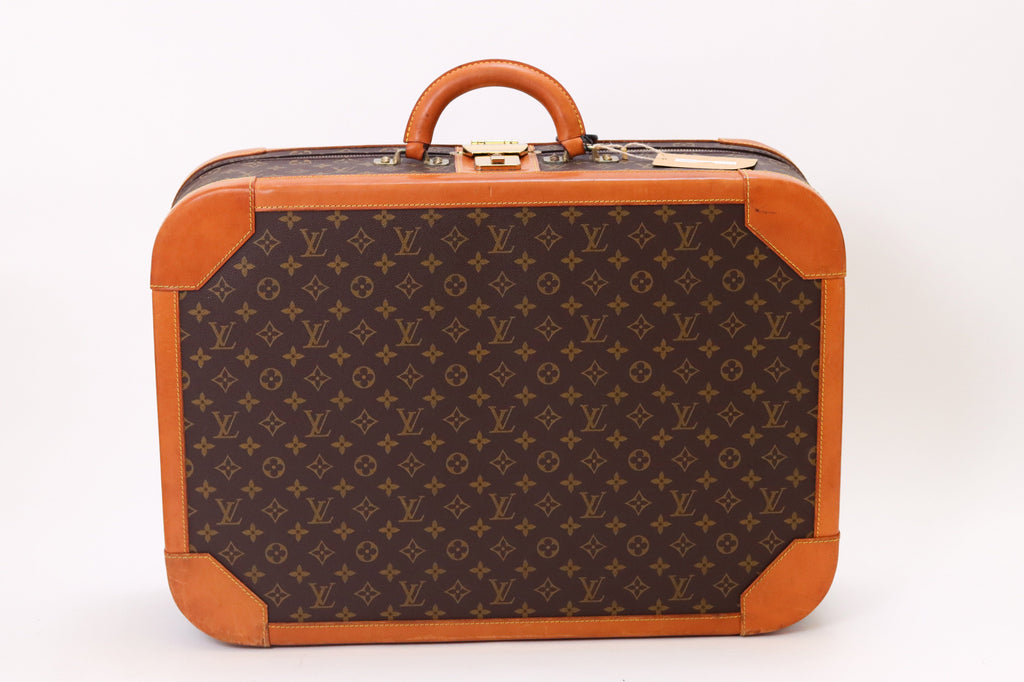 Louis Vuitton Monogram Canvas Hard-Sided Suitcase Brown Medium.