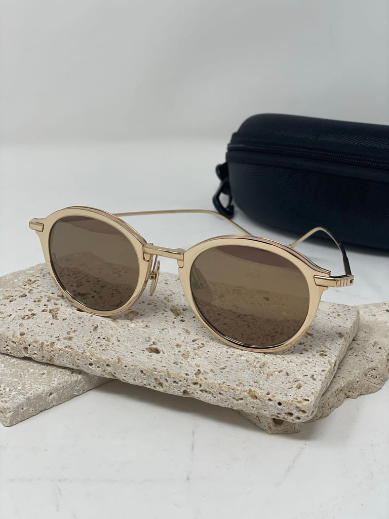 Thom Browne Women's Sunglasses Gold Frame 48Mm Round Tb110ctgld.