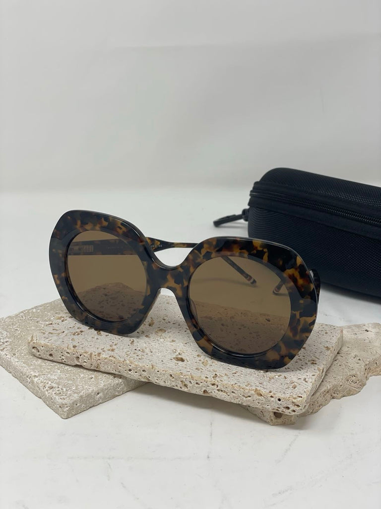 Thom Browne Tbs509 Brown Tortoiseshell 54mm Women's Sunglasses.