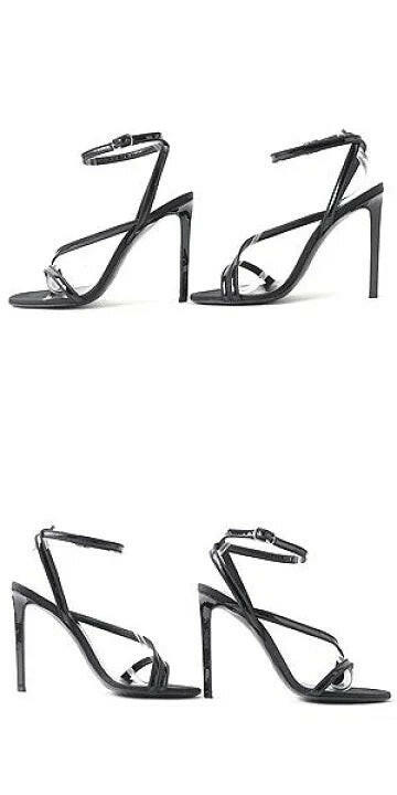 Celine Black Strappy Sandals Size 37.