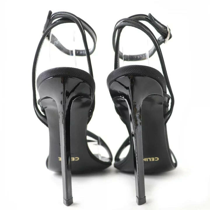 Celine Black Strappy Sandals Size 37.