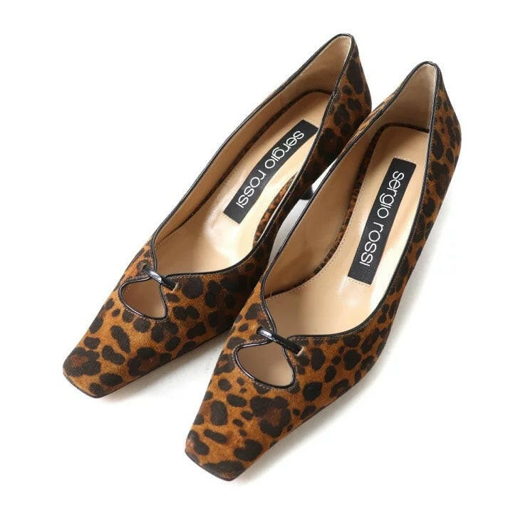 Sergio Rossi Leopard Print Heels Size 36.5.