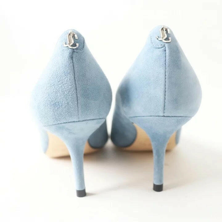 Jimmy Choo Suede Light Blue Heels Size 35.5.