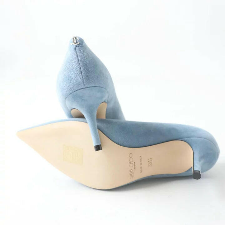 Jimmy Choo Suede Light Blue Heels Size 35.5.