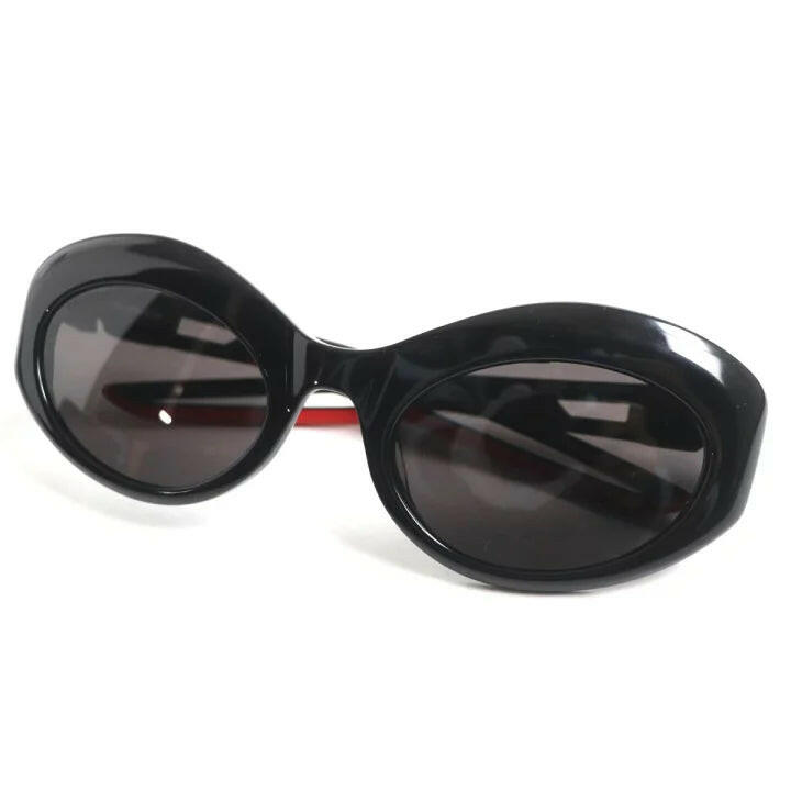 Balenciaga 55mm Oval Black Sunglasses.