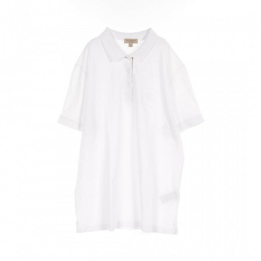 Burberry Men's White Polo Shirt Size L.