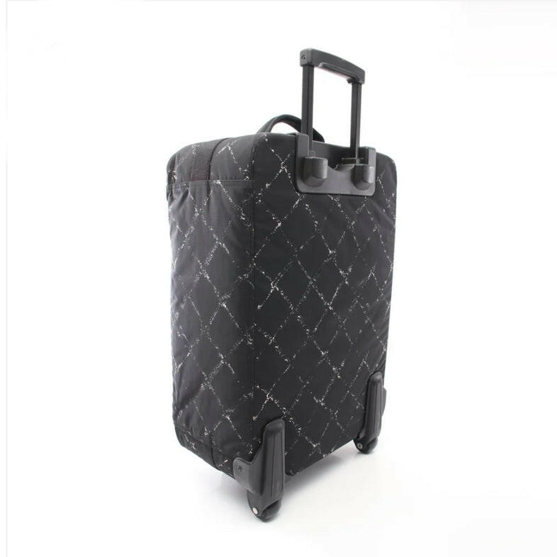 Chanel Black Canvas Luggage with Lock & Key Size 54.