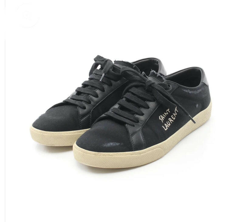 Saint Laurent Signature Court Classic Black Sneakers Size 41.