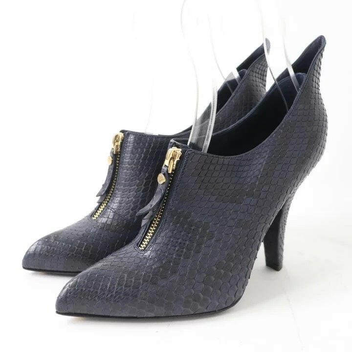 Louis Vuitton Monogram Python Booties - Size 35.5, Black.