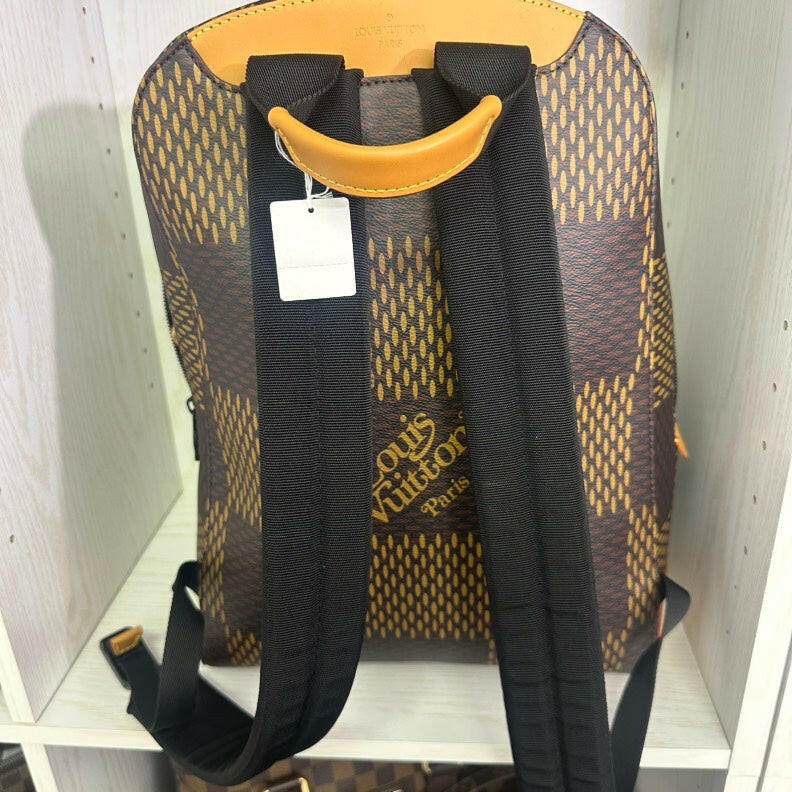 Louis Vuitton Brown Monogram Backpack Limited Edition Model with Front Pocket.