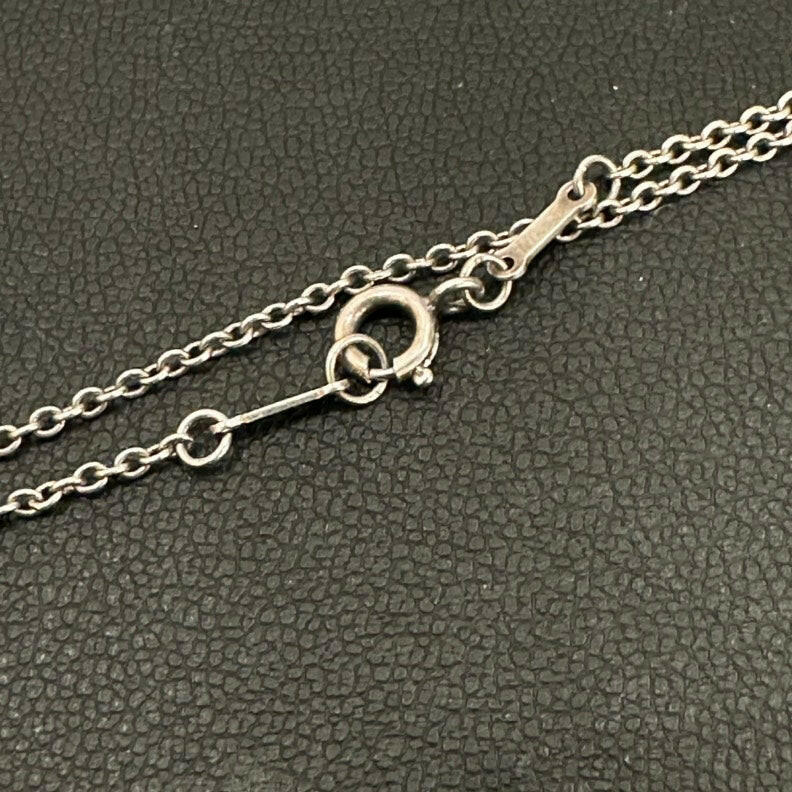 Tiffany & Co. SV925 Open Heart Necklace - Silver 22mm.