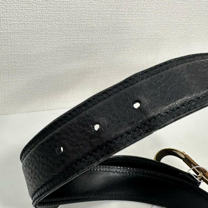 Gucci Bamboo Belt Black Leather 31-33”.