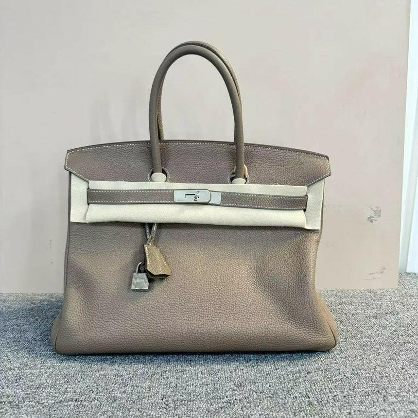 Hermes Birkin 35 Taupe Togo Leather Bag 2012.