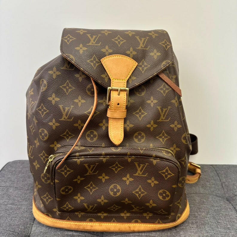 Louis Vuitton Monogram GM Brown Large Backpack - Authentic Designer Bag.