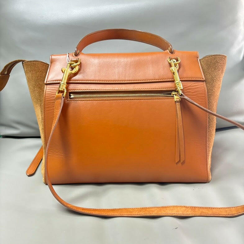 Celine Belt Bag in Tan Leather and Suede, Medium Size.