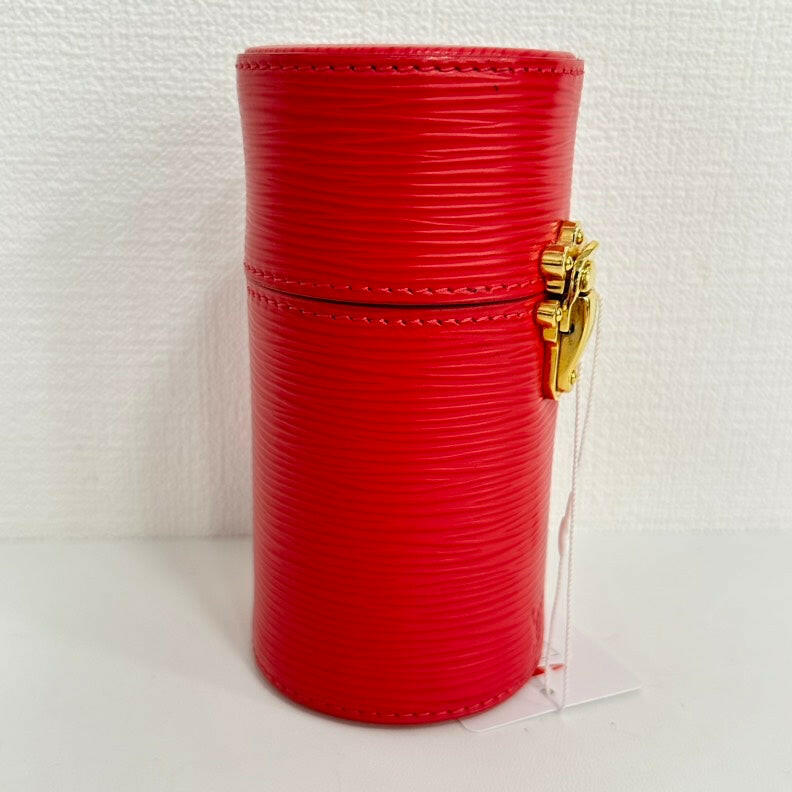 Louis Vuitton Red Epi Leather Perfume Bottle Holder 15cm.