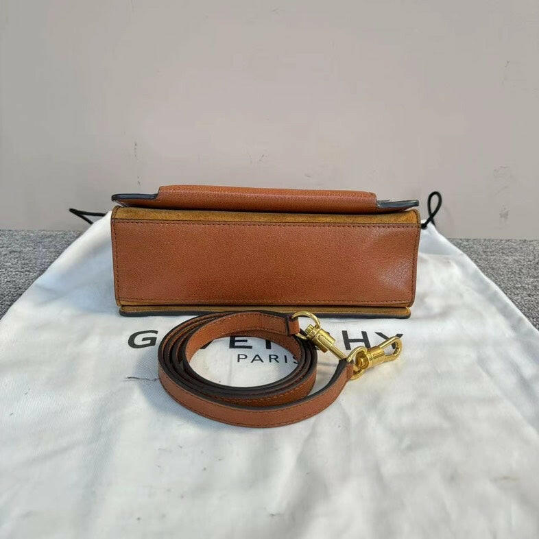 Givenchy Brown Leather Two-Way Shoulder Bag with Dustbag.