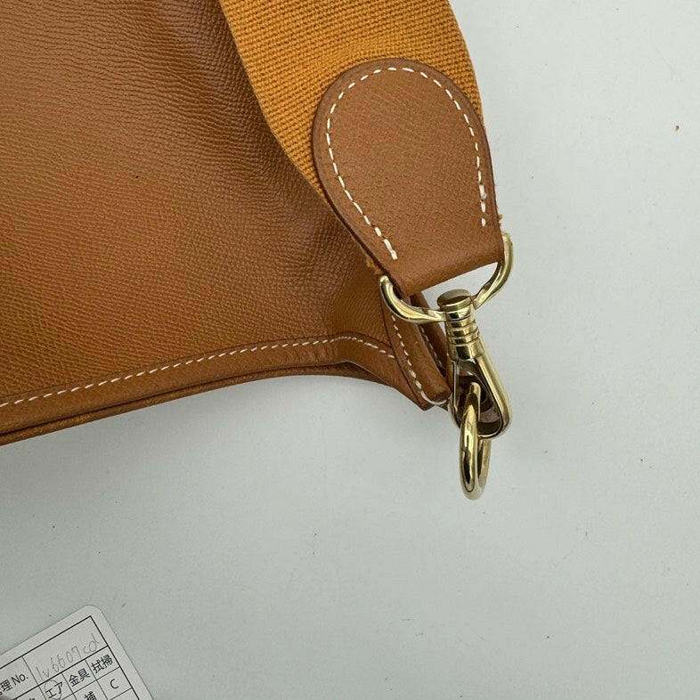 Hermès Evelyne Crossbody Bag Tan Medium Size Leather.