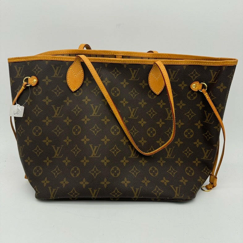 Louis Vuitton Monogram Neverfull MM PVC Shoulder Bag Brown.