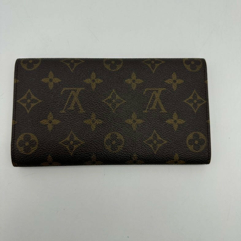 Louis Vuitton Monogram Canvas Wallet, Brown, Compact Size.