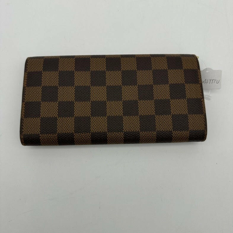 Louis Vuitton Damier Ebene Canvas Clutch & Wristlet - Brown Monogram Pattern 9".