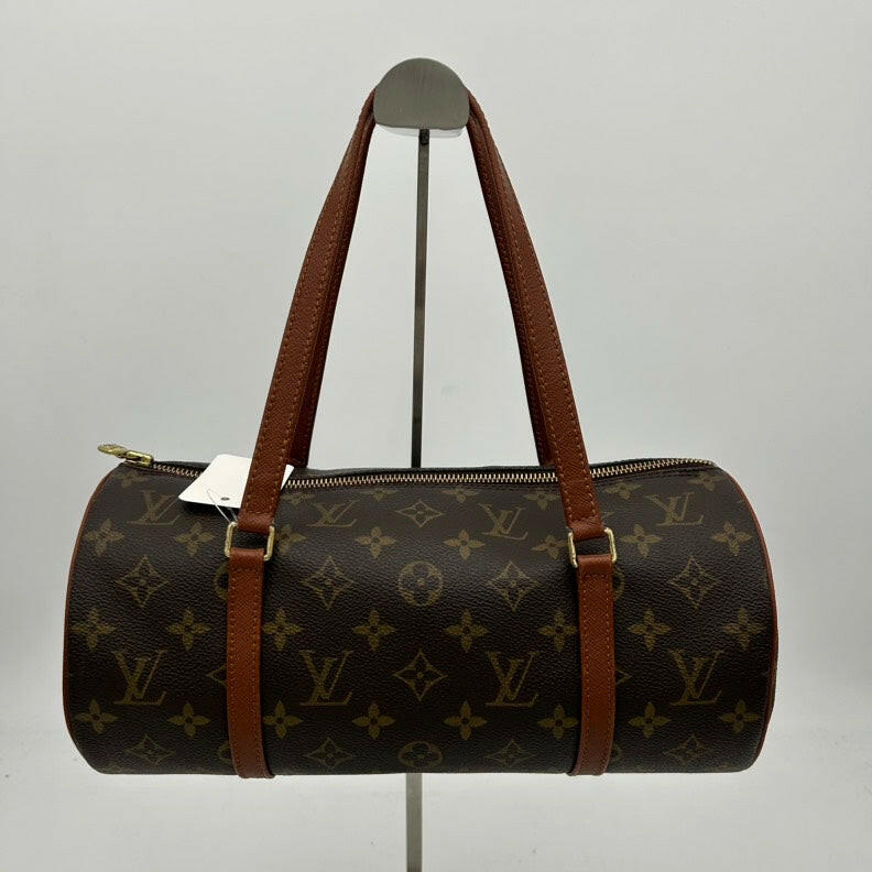 Louis Vuitton Monogram Papillon 30 Shoulder Bag Brown/Tan Medium Size.