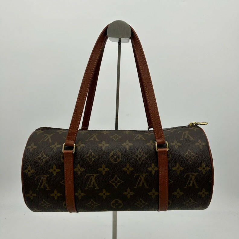 Louis Vuitton Monogram Papillon 30 Shoulder Bag Brown/Tan Medium Size.