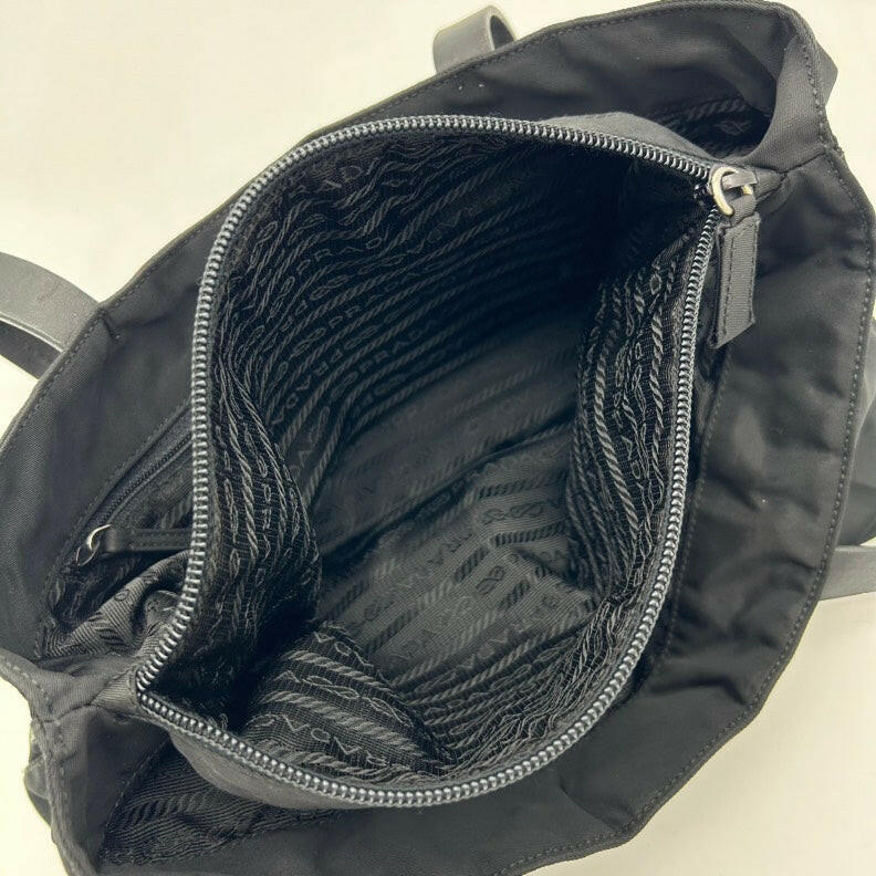 Prada Black Nylon Shoulder Bag.