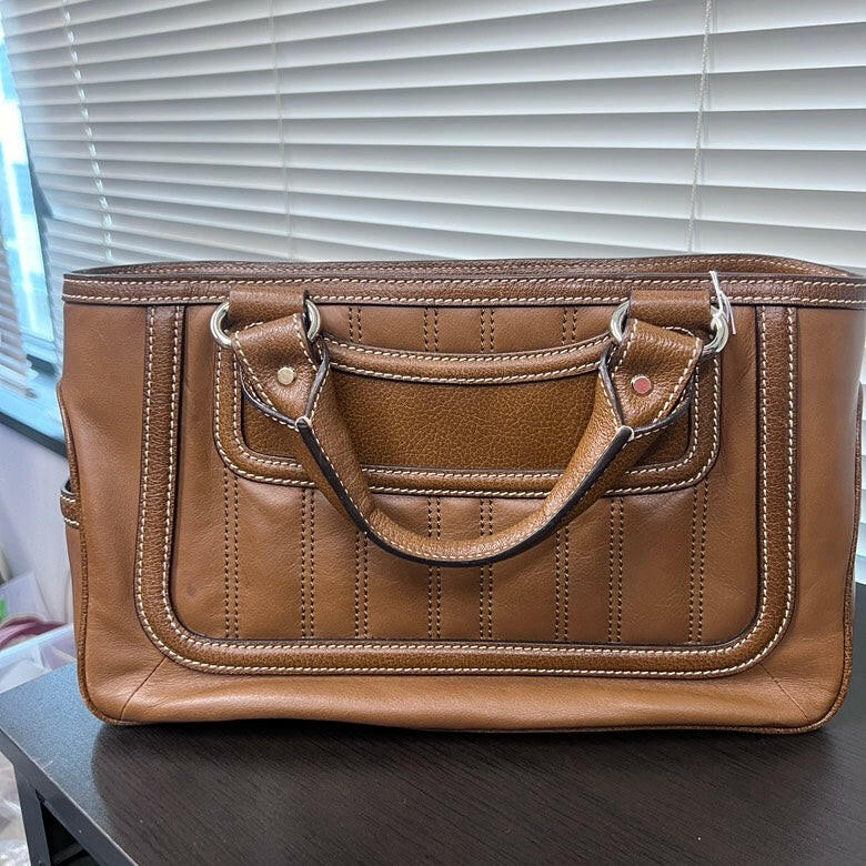 Celine Tan Leather Handbag 51 Medium.