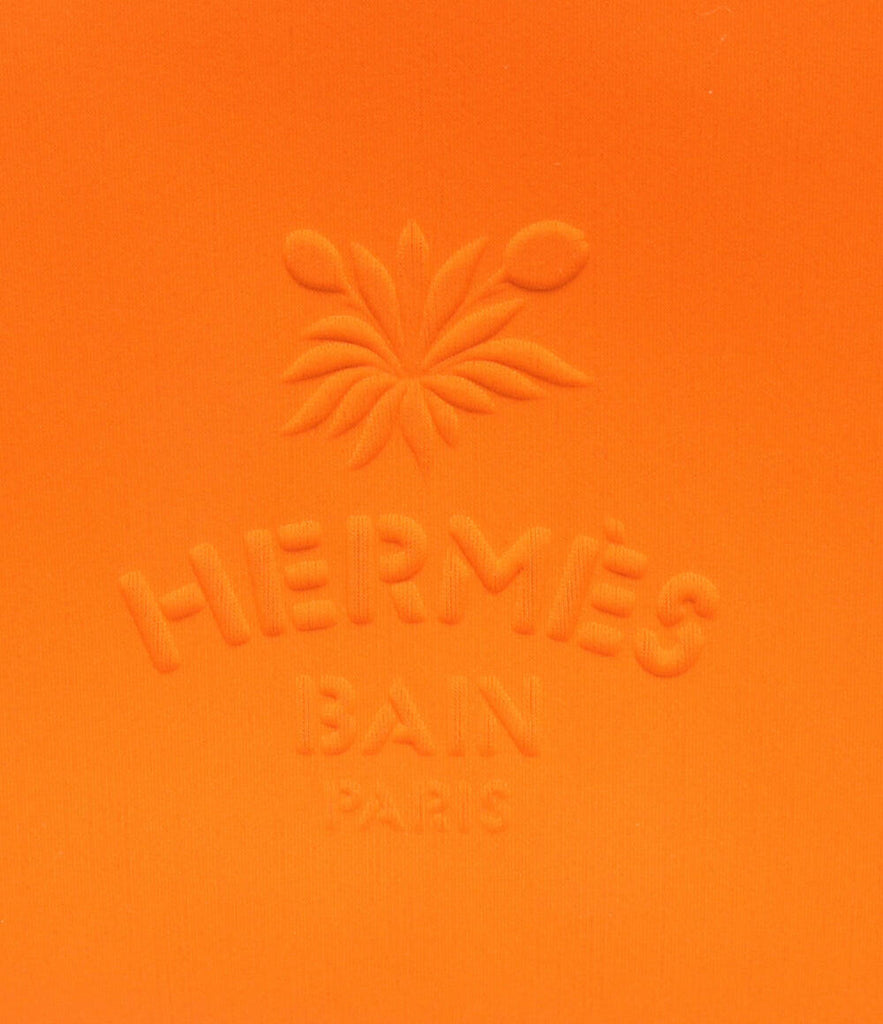 Hermès Bain Mini Pouch Orange Neoprene Clutch.