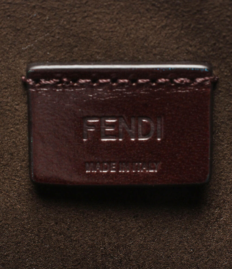 Fendi Yellow Leather 2-Way Shoulder Bag with FF Logo - Medium Size.