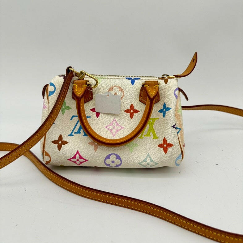 Louis Vuitton Multicolor Monogram PVC 2-Way Shoulder Bag - Small White Handbag.