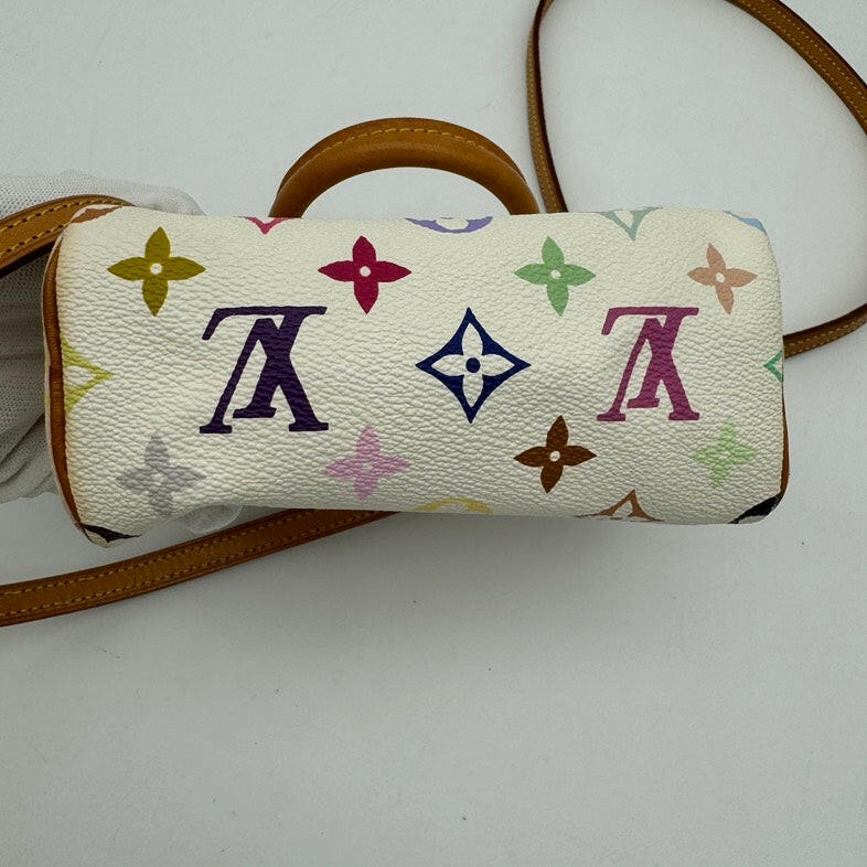 Louis Vuitton Multicolor Monogram PVC 2-Way Shoulder Bag - Small White Handbag.