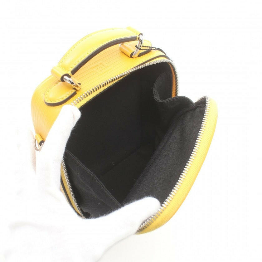 Fendi Leather Trunk Crossbody Bag Yellow Small.