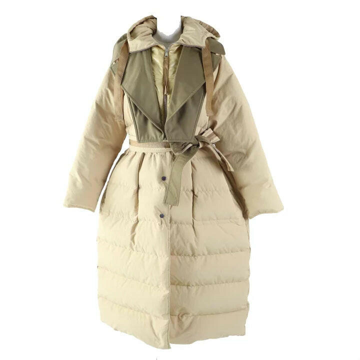 Moncler Genius Glomma Long Down Coat Beige Size 1.