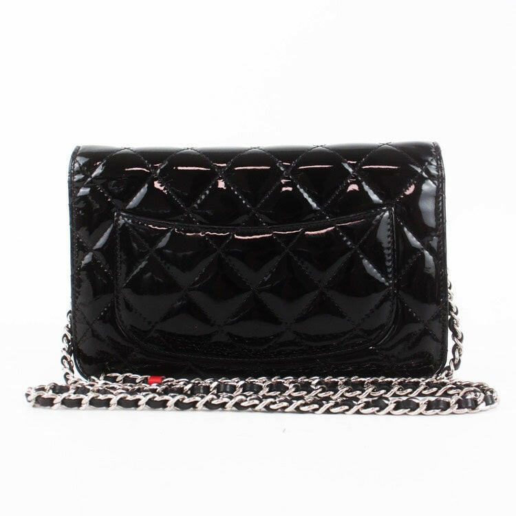 Chanel Wallet On Chain (WOC) Black Quilted Leather Small Crossbody Bag 2015.