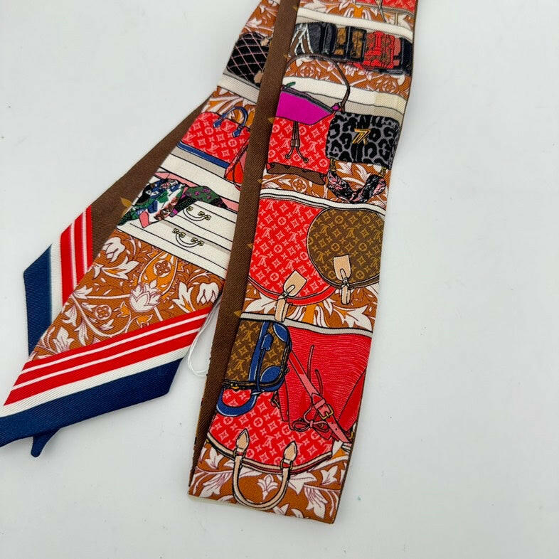 Louis Vuitton Silk Twilly Scarf - Multicolor, 100 cm.