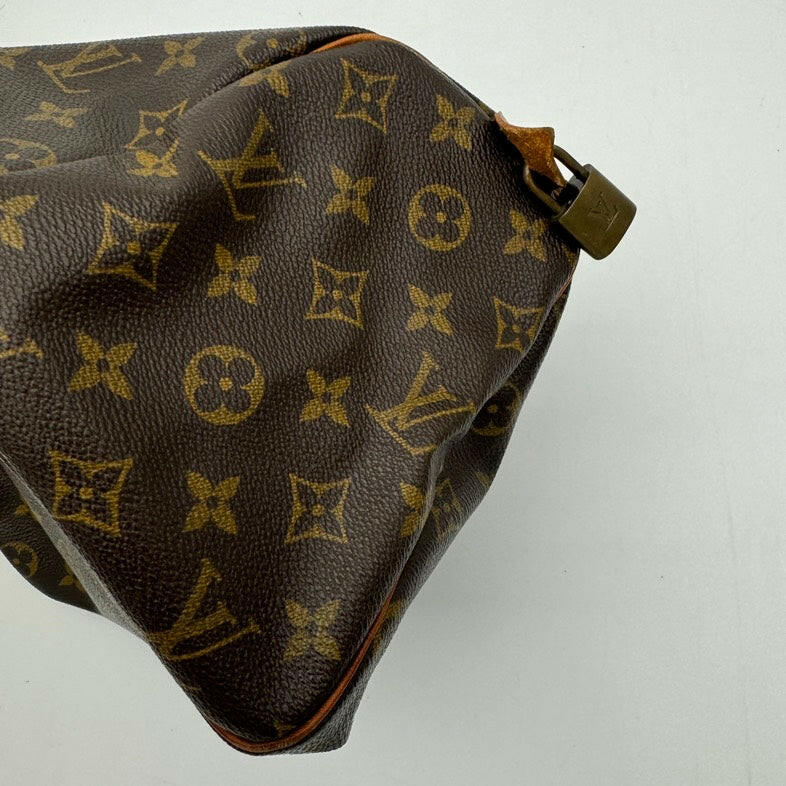 Louis Vuitton Speedy 25 Monogram Canvas Brown Handbag.