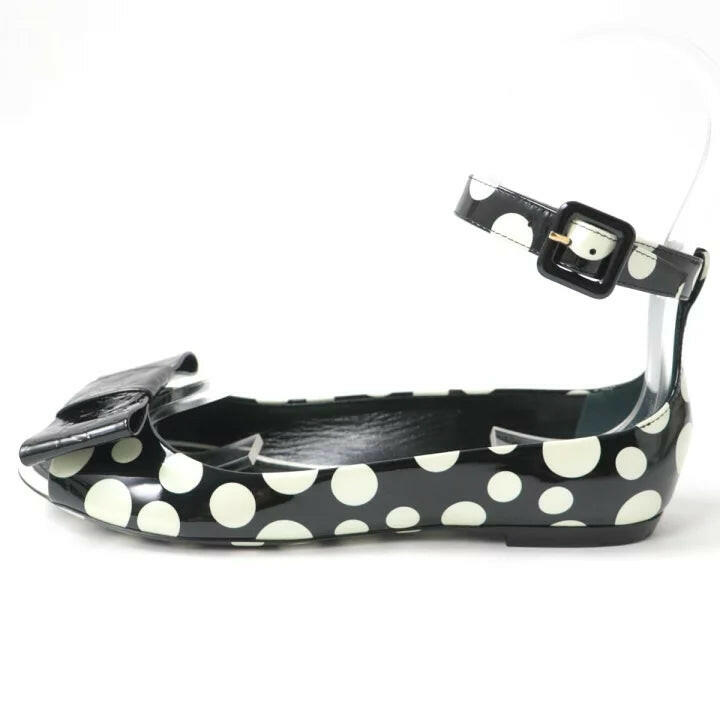 Louis Vuitton × Yayoi Kusama Black and White Polka Dot Bow Sandals Size 35.